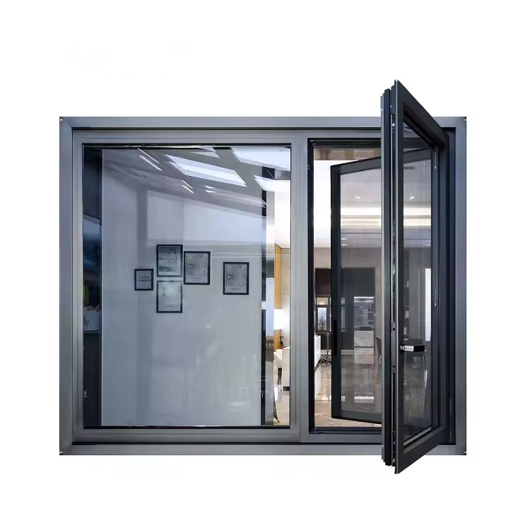 Soundproof Double Glazed Insulated Aluminium Glass windows Aluminium Casement window