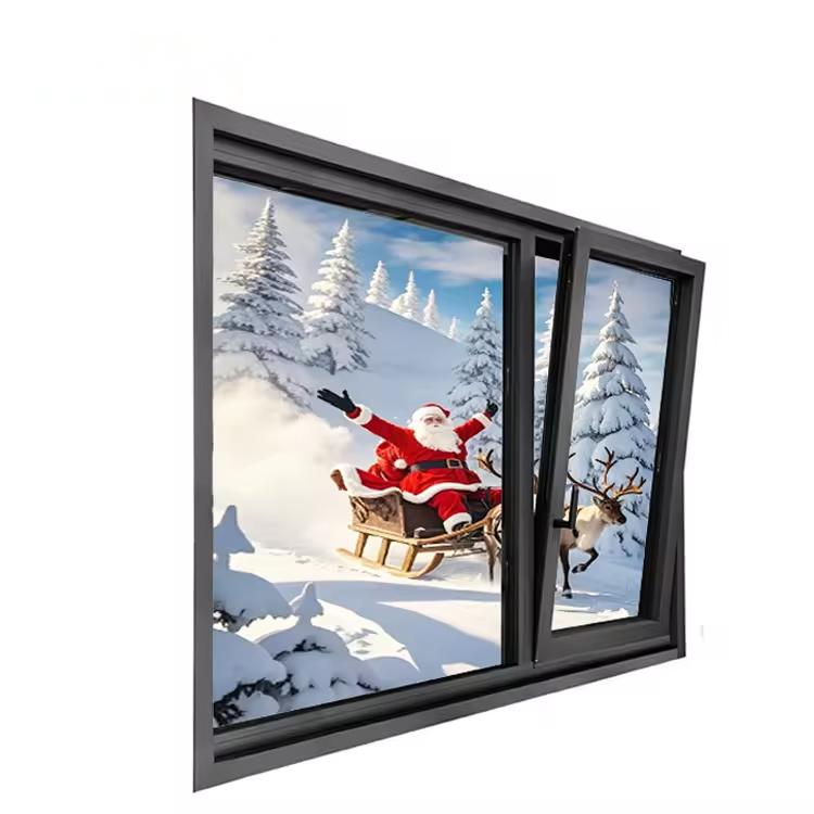 USA Standard NFRC Home Low-E Glass Hurricane Impact Thermal Break Black Aluminum Windows Aluminium Tilt and Turn Windows Aluminium Casement window