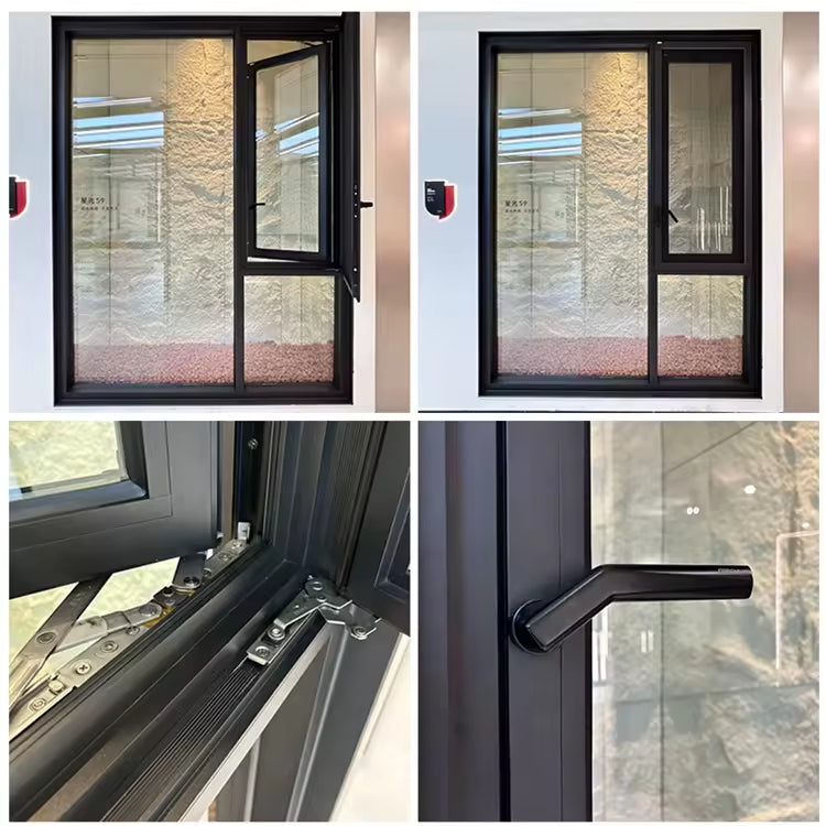 Soundproof Double Glazed Insulated Aluminium Glass windows Aluminium Casement window