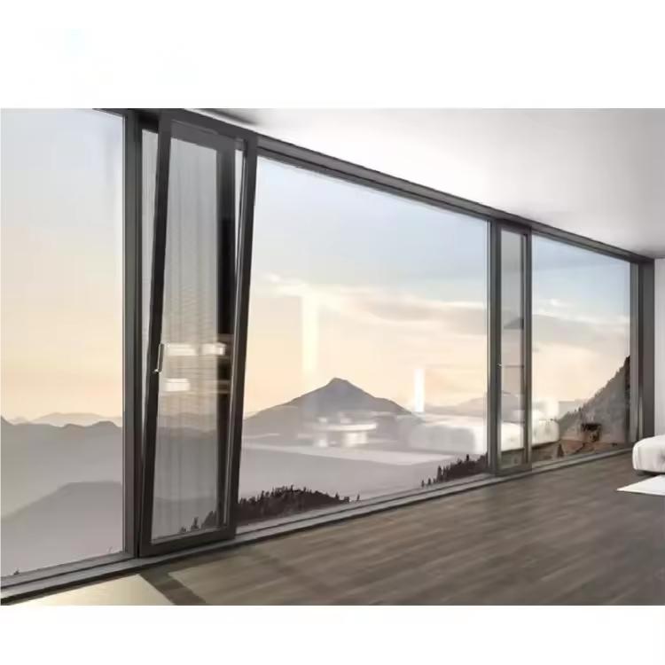 USA Standard NFRC Home Low-E Glass Hurricane Impact Thermal Break Black Aluminum Windows Aluminium Tilt and Turn Windows Aluminium Casement window