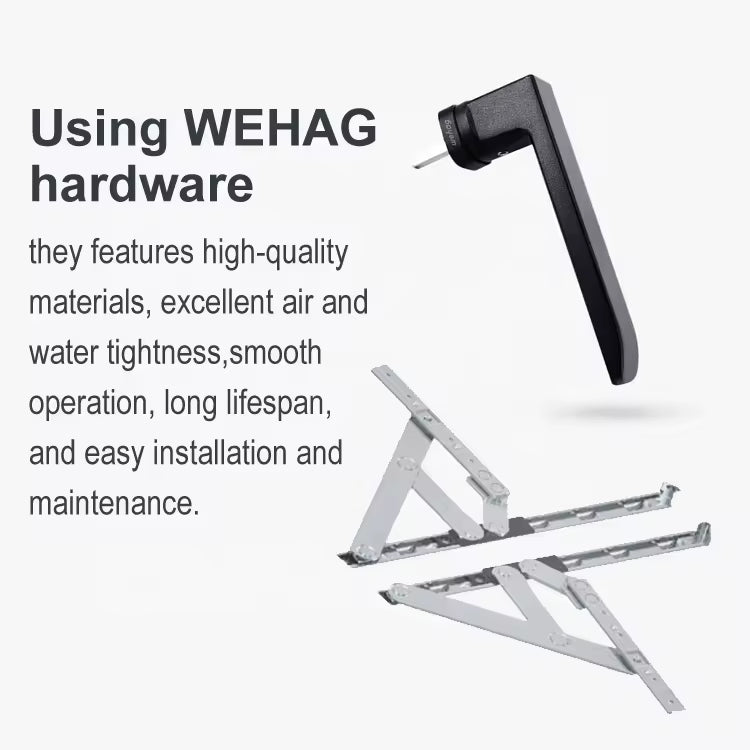 USA Brand NFRC Factory Custom Impact Resistant Energy Efficient Modern Aluminum Double Tempered Glass Casement Windows Aluminium Casement window