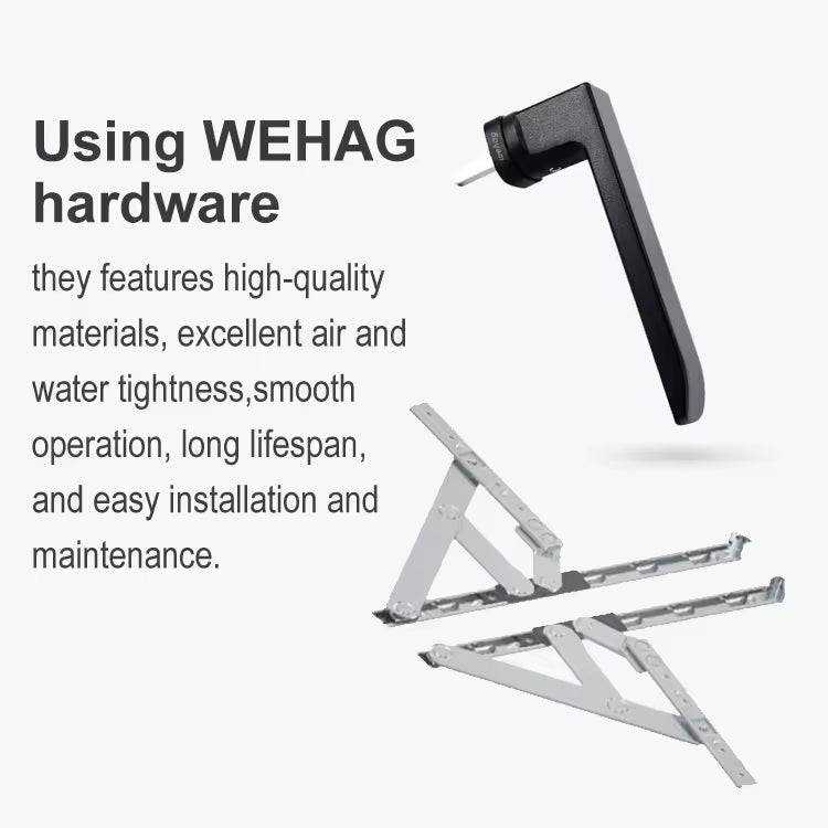 America Residential Project Soundproof Hurricane Impact Aluminium Window Outward Thermal Break Casement Windows for House Aluminium Casement window