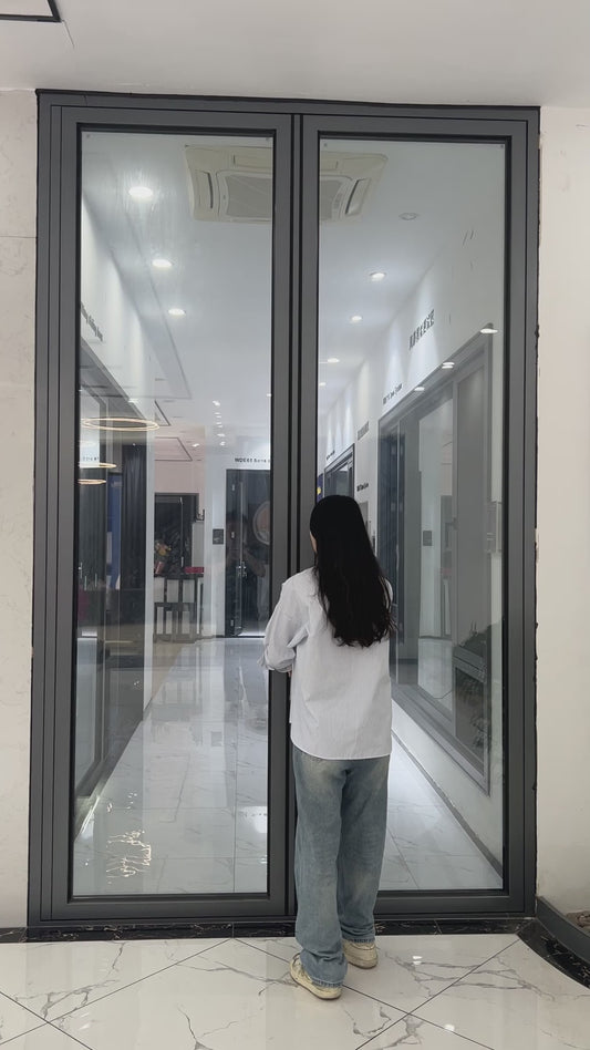hurricane impact sliding folding accordion glass door balcony Aluminum folding door thermal break bi-fold patio doors